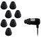 Xcessor Triple Flange 4 Paar (Satz Mit 8 Stück) Gummi Silikon Ohrpolster Ohrstöpsel Für In-Ear Ohrhörer. Kompatibel Mit Den Meisten In-Ohr Markenkopfhörern. Größe: M (Mittel). Farbe: Schwarz