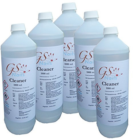 GS-Nails Nagel-Cleaner - 5L Klar - Reinigungsflüssigkeit zum Reinigen & Entfetten der Naturnägel - ISO kosmetisch - Cleanser ohne Duftstoffe & Farbstoffe