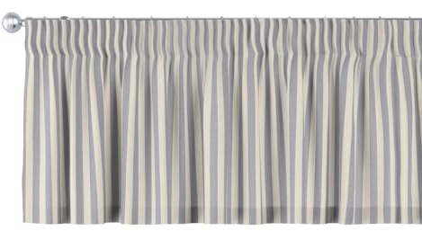 dekoria Kurzgardine mit Kräuselband Schal Gardine Dekoschal 260 x 40 cm marinenblau-Ecru