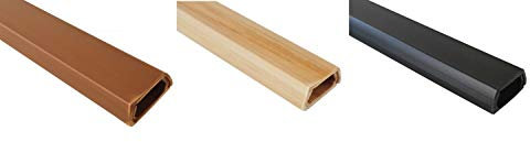 netproshop 1m Kabelkanal 10x6mm selbstklebend (Verbinder verfügbar), Farbe:Hellbraun Meliert