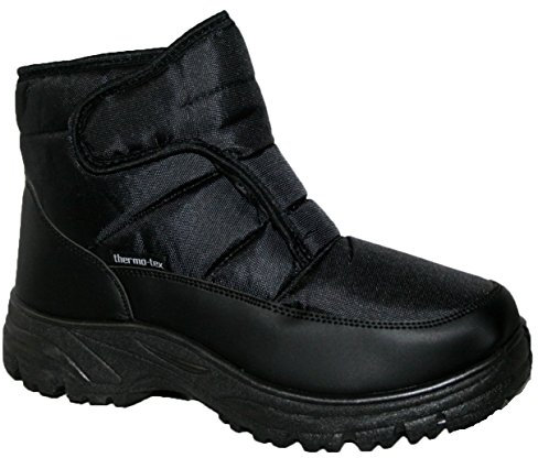 MENS CW82 THERMO-TEX LIGHTWEIGHT SHOWERPROOF WINTER SNOWBOOT WITH FUR LINING BLACK 10