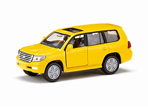 siku 1440, Toyota Landcruiser, Metall/Kunststoff, Gelb, Öffenbare Türen, Spielzeugauto für Kinder