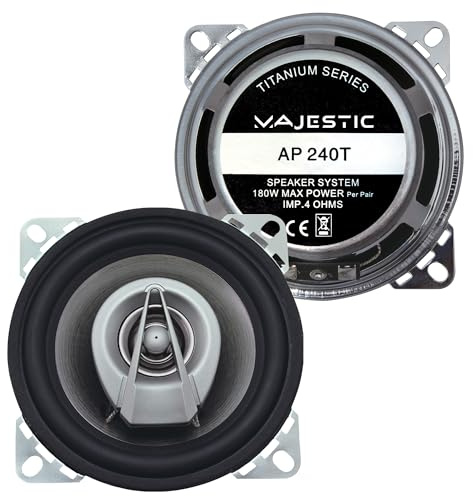 Majestic AP 240T – Coppia di altoparlanti per auto 100mm (4”), 180W, 2 vie.