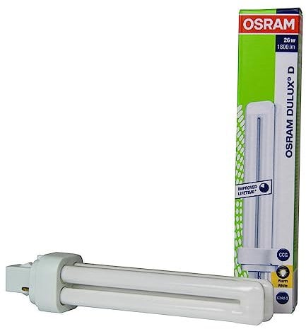 Osram Bombilla fluorescente compacta DULUX D, 26 W, G24d-3 VE = 1