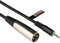 rhinocables - 3 Pin XLR Plug to 3.5mm Mono Jack Cable | Pure Copper Conductors | Audio Converter Wire for Microphone | Black, Copper, 2m