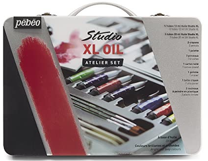 Pébéo caja metálica pintura al óleo Bellas Surtido XL