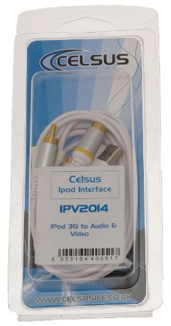 Celsus IPV2014 Câble pour iPod 3G, connecteur Dock vers RCA