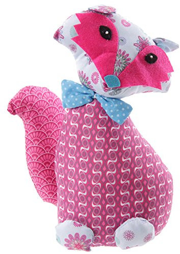 Fuchs Deko Figur aus Stoff pink