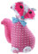 Fuchs Deko Figur aus Stoff pink