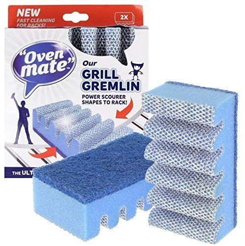 Oven Mate Original Cooker Hob BBQ Grill Gremlin Sponge Scourer (Pack of 2) by Oven Mate