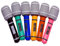 GOODS+GADGETS 6X Aufblasbares Mikrofon Party Microphone Karneval 33cm Mikro aufblasbar