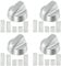 SPARES2GO Universal Oven Cooker Hob Control Knob Switch (Pack of 4, Chrome/Silver) 40mm Plastic