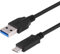CY USB C USB 3.1 Type C mâle vers USB 3.0 Type a mâle câble de données pour Tablette Disque Dur 1.8M