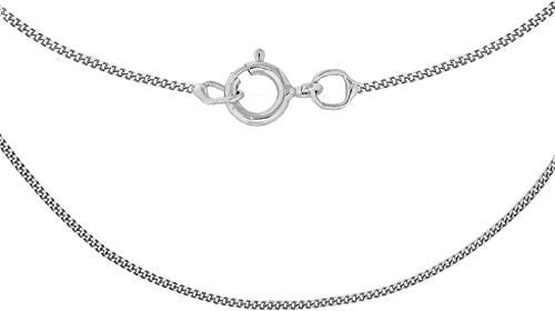 CARISSIMA Damen 9k (375) Weißgold 0.8mm Diamantschliff Panzerkette 5.13.0034 46cm/18zoll