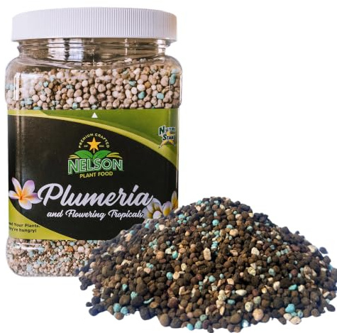 Nelson Plumeria Plant and All Flowering Tropicals Food Ferns Orchids Lilys In Ground Container Patio Grown Granular Fertilizer NutriStar 5-30-5 (2 lb)