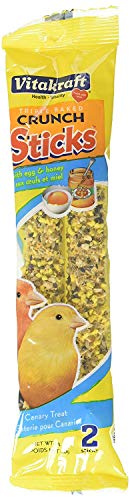 Vitakraft Triple Baked Crunch Sticks With Egg And Honey Canary Treat (3 Packs / 2 Treats Per Pack)