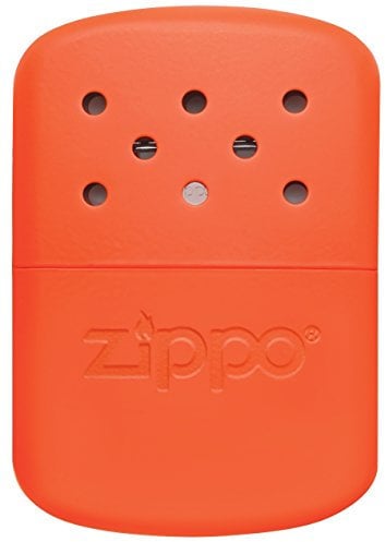 Zippo 12-Hour Refillable Hand Warmer - Flameless Heat & Odorless - For Cold Weather - Lighter Fuel Rechargeable - Durable Metal Build - Blaze Orange Matte
