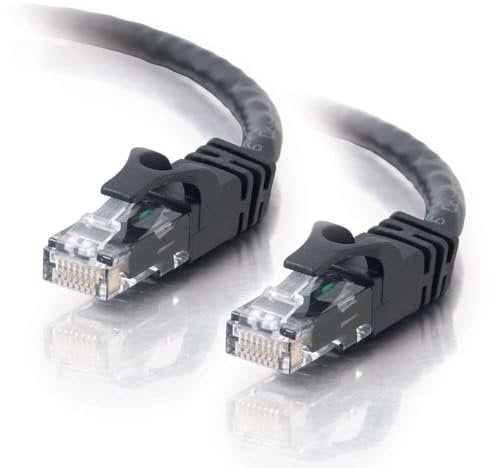 C2G 2M Schwarz CAT6 Ethernet Gigabit Lan Netzwerkkabel (RJ45) Patchkabel, UTP, kompatibel mit CAT. 5, CAT. 5e und CAT. 7.