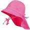 maximo Mädchen Mütze Hut mit Nackenschutz, Tunnelzug, UPF 30+, Gr. 53, Rot (fuchsia 57)
