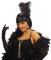 NET TOYS Schwarzes Federschmuck Charleston Kopfschmuck 20er Jahre Feder Schmuck Pailletten Stirnband