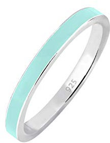 Elli Ring Damen Stapelring Basic Emaille in 925 Sterling Silber