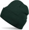 styleBREAKER Unisex Beanie Strickmütze Einfarbig, Feinstrick Mütze doppelt gestrickt, warme Winter Strickbeanie 04024029, Farbe:Dunkelgrün