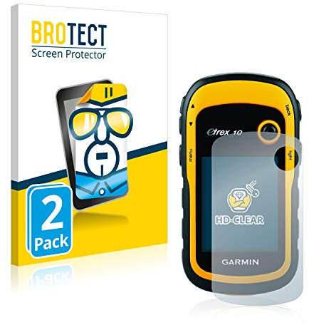 BROTECT (2 Stück Schutzfolie für Garmin eTrex 10 Displayschutz Folie Made in Germany, Ultra-Klar