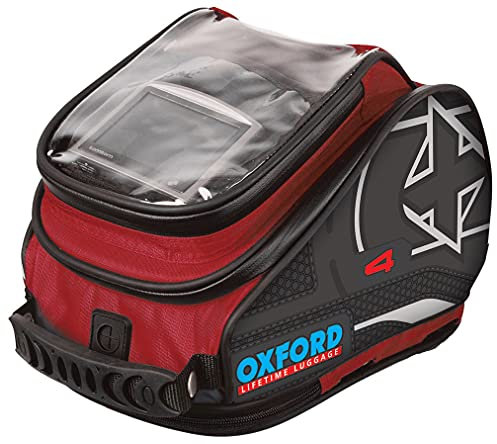 Oxford OL276 X4 Schnelle Veröffentlichung Tankrucksack, 4L, Rot