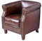 Clubsessel Art Deco Sessel Leder Braun Klassiker Cocktailsessel Retro Loungesessel gepolstert OVL03 Palazzo Exklusiv