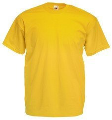 Fruit of the Loom Men's Short Sleeve T-Shirt - yellow - Medium