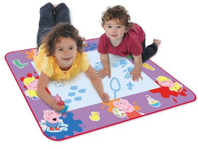Aquadoodle Peppa Pig Water Doodle Mat, Official Tomy No Mess Colouring and Drawing Game, Suitable for Toddlers and Children - Boys and Girls 18 Months, 2, 3, 4+ Year Olds
