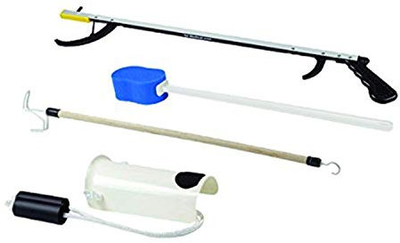 FabLife 86–0070 Hüft-Set mit 66 cm Greifhilfe, konturierter Schwamm, geformte Sockenhilfe, 32 Reacher, Dressing Stick, 1