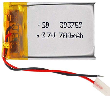 Akku 303759 LiPo 3.7V 700mAh 2.59Wh 1S 5C Liter Energy Battery Lithium Polymer Batterien Schutzplatine für Elektronik Wiederaufladbar - Nicht geeignet für Funksteuerung 61x37x3mm (700mAh|303759)