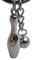Fat-catz-copy-catz Silver tone mini solid metal bowling pin & ball keyring gift idea