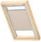 VELUX Original Dachfenster Plissee für PK06, Hellbeige, mit Grauer Führungsschiene