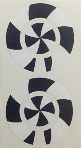 Lawn Crown Green Indoor Bowls Spiral ID Identification Markers Set Of 4 (Black -White)