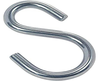 Yacht Steel S-Haken, asymmetrisch, 6 mm, 50 mm, AISI 304