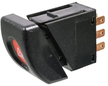 febi bilstein 01566 Warnblinkschalter, 1 Stück | Kompatibel mit: OPEL COMBO Kasten/Großraumlimousine, CORSA B, CORSA B Kasten/Schrägheck, TIGRA