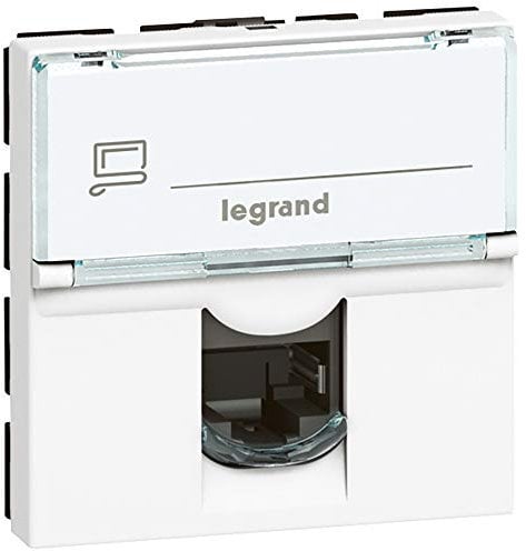 Legrand 076564 Prise Catégorie6 Utp Mosaic, 2 Modules, Blanc