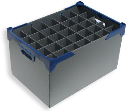 Glassjack - Tall Champagne Flute Storage Box | 35 Cells | Glass or item max width 64mm, max height 290mm, box ref. 290-35