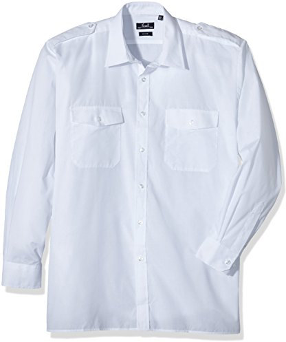 Premier Workwear Mens Long Sleeve Pilot Shirt White X-Large (Manufacturer Size:17)