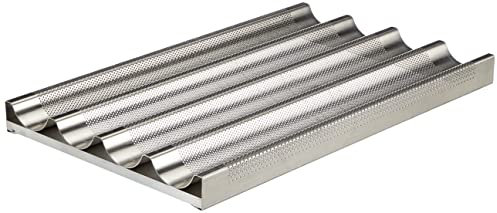 Agnelli Ollas Bandeja Gastronorm 1/1 Perforado para Baguettes, Aluminio, Plata