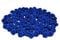 Rosen 15 mm x 100 Stück Satinrosen Aufnäher Deko Blumen Röschen zum Basteln Haarschmuck kleine Rosenköpfe Farbe: blau/königsblau 352