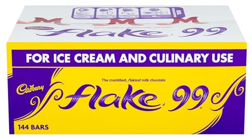 Cadbury Flake 99 Milk Chocolate Bars, Box of 144 Bars | Versatile for Ice Creams, Baking & Treats, Rich Milk Chocolate, For Celebrations