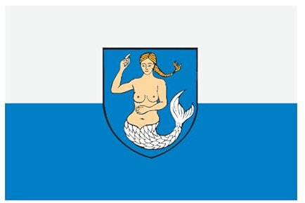 U24 Aufkleber Wangerland Flagge Fahne 8 x 5 cm Autoaufkleber Sticker