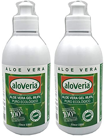 PURES ALOE GEL 99,6 % - ALOVERIA® Aloe Vera Pur, kaltgepresst aus Gran Canaria x 2
