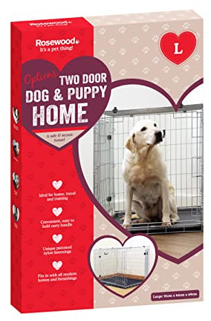 Rosewood Options Two-Door Dog & Puppy Home, Dog Cage, Extra Large