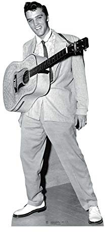 STAR CUTOUTS SC237 Elvis Presley Vintage Schwarz und Weiß Pappaufsteller, Einfarbig, Gitarre, Regular