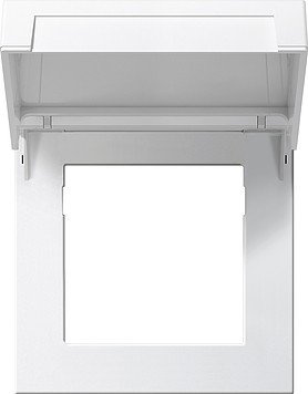 Gira 2658112 Montagerahmen Klappdeckel Flächenschalter, reinweiß