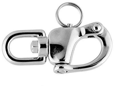 Snap grillo con occhio girevole 70mm, acciaio inox AISI316